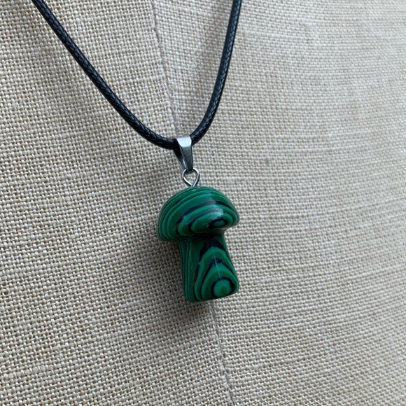 Handmade Genuine Stone Mushroom Amulet Necklace - Picture 11 of 11